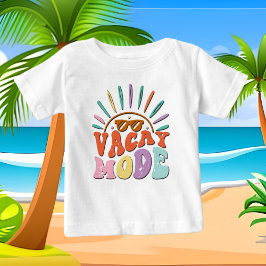 Camiseta De Bebé Chica lindo modo vacaciones playa de arte mundial