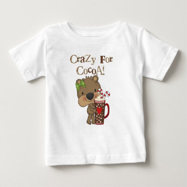 Camiseta De Bebé Chica Loco Por El Cacao (Anverso)