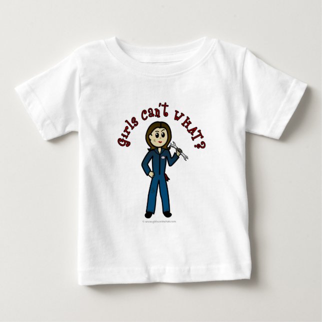 Camiseta De Bebé Chica mecánico ligero (Anverso)