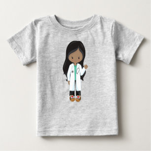 Camiseta De Bebé Chica, Médica, enfermera, estetioscopio de África