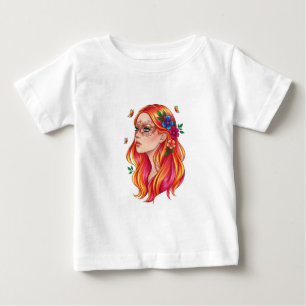 Camiseta De Bebé Chica Mística de Mascarada Dorada Estética Floral