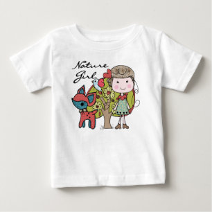 Camiseta De Bebé Chica natural