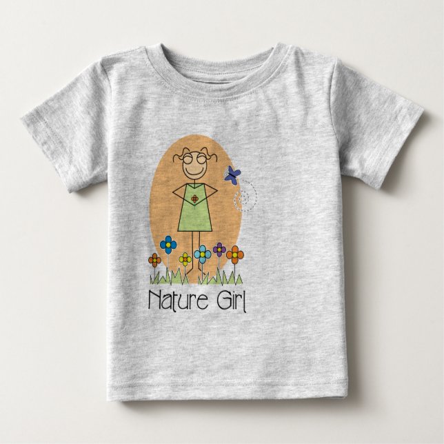 Camiseta De Bebé Chica natural orgánico (Anverso)