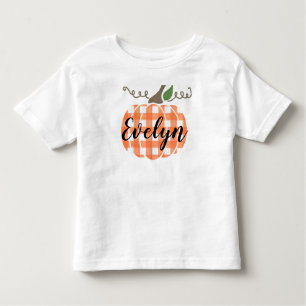 Camiseta De Bebé Chica pequeño Naranja acuarela Calabaza de plástic