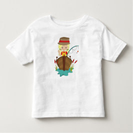 Camiseta De Bebé Chica pescando, Caña de pescar, Pescador, Cabello 