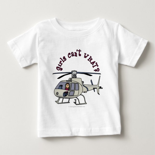 Camiseta De Bebé Chica piloto de helicópteros ligeros (Anverso)