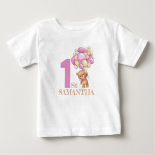 Camiseta De Bebé CHICA Podemos esperar temprano primer osito de pel
