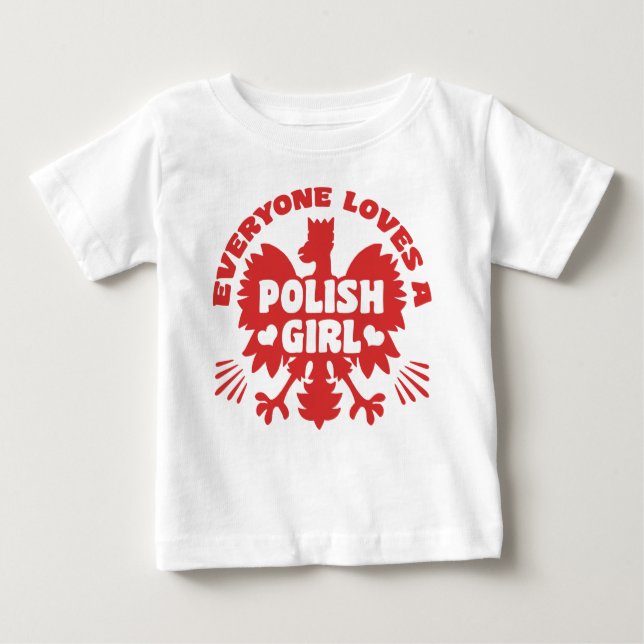 Camiseta De Bebé Chica polaco (Anverso)