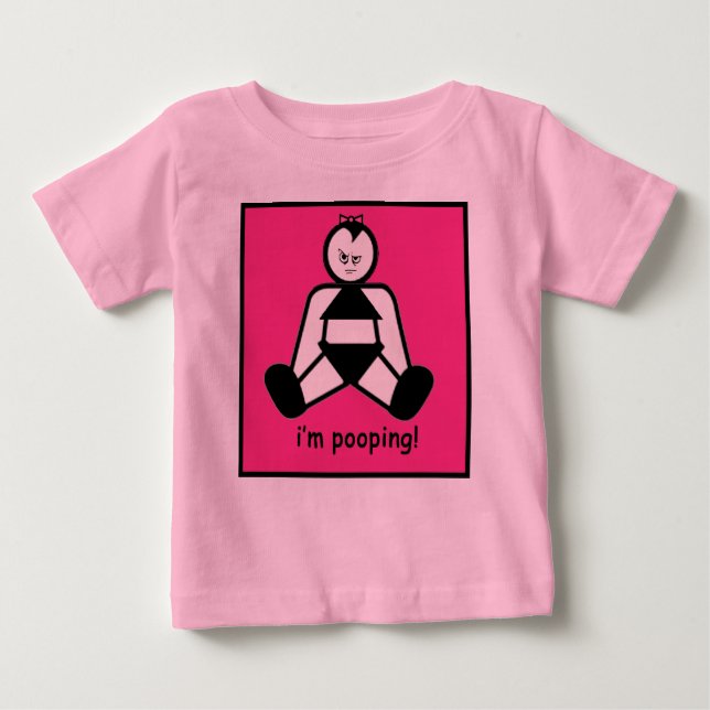 Camiseta De Bebé Chica Pooping (Anverso)