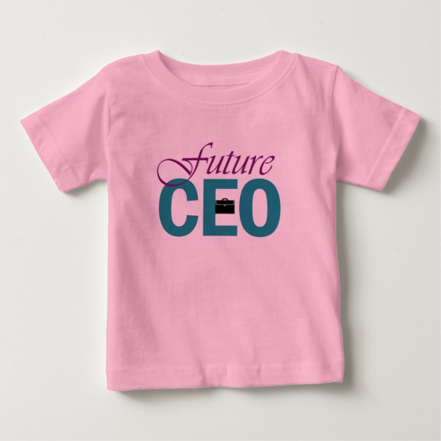 Camiseta De Bebé Chica Power: Futuro CEO (Anverso)