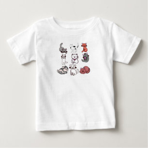 Camiseta De Bebé Chica que ama a los gatos