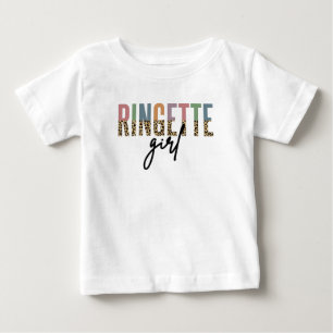 Camiseta De Bebé Chica Ringette Estampado Cheetah   Jugadora de Rin