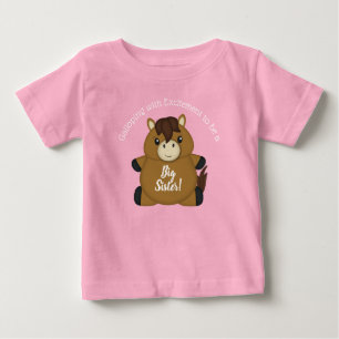 Camiseta De Bebé Chica rosa Baby Shower de caballo