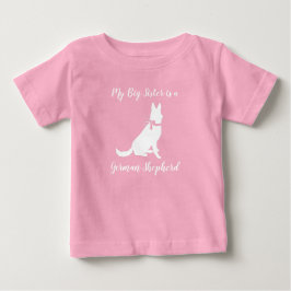 Camiseta De Bebé Chica rosa Baby Shower de Pastor Alemán