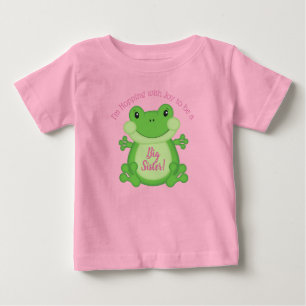 Camiseta De Bebé Chica rosa Baby Shower de rana