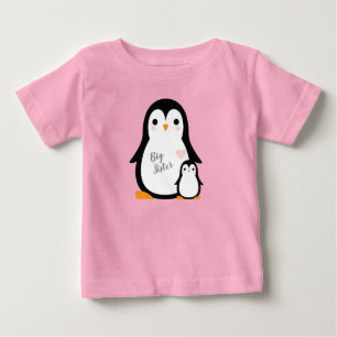 Camiseta De Bebé Chica rosa de Cute Penguin Baby Shower