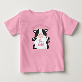 Camiseta De Bebé Chica rosa de la granja Baby Shower de vaca