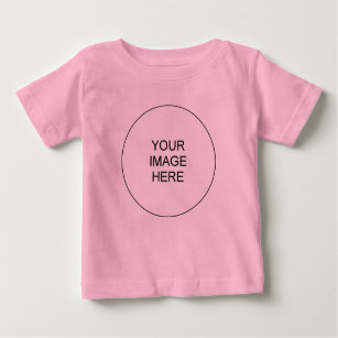 Camiseta De Bebé Chica rosa de la plantilla de impresión frontal Añ