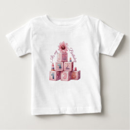 Camiseta De Bebé Chica Rosa Estrella del Arcoiris Cumpleaños