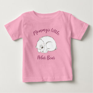 Camiseta De Bebé Chica rosado de Baby Shower Oso Polar
