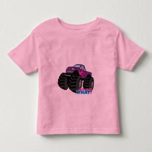 Camiseta De Bebé Chica rubio conduciendo un camión de monstruos mor