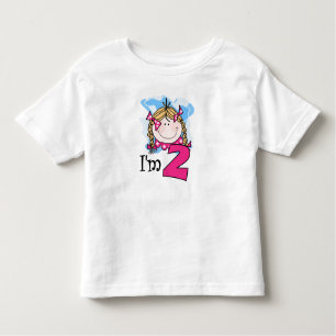 Camiseta De Bebé Chica rubio soy dos