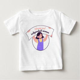 Camiseta De Bebé Chica sosteniendo un Rótulo morado
