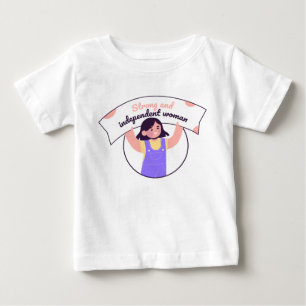Camiseta De Bebé Chica sosteniendo un Rótulo morado