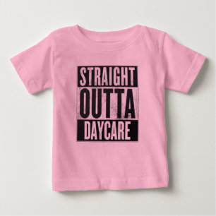 Camiseta De Bebé Chica Straight Outta Daycare Funny Tee