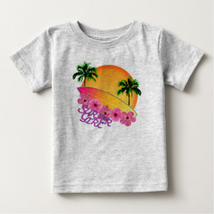 Camiseta De Bebé Chica surfista