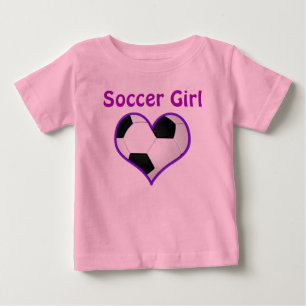 Camiseta De Bebé Chica Tu Tu de Soocer de los regalos del bebé del