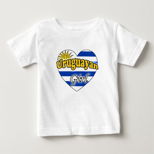 Camiseta De Bebé Chica Uruguaya (Anverso)