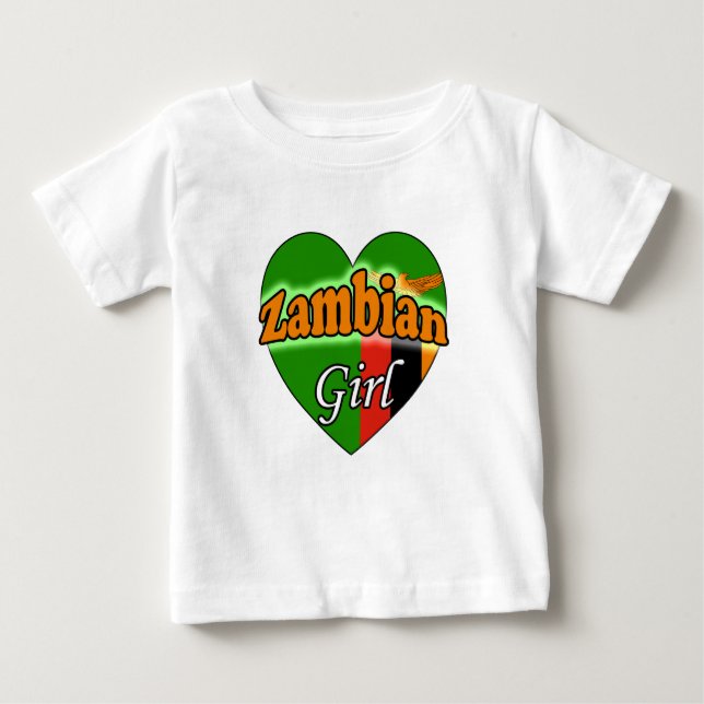 Camiseta De Bebé Chica Zambiana (Anverso)