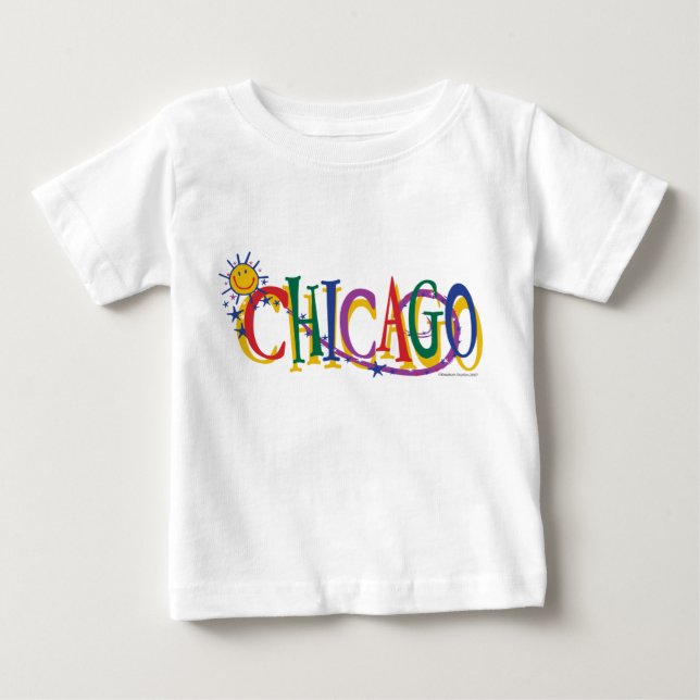 Camiseta De Bebé Chicago-con-SUn—CHICOS (Anverso)