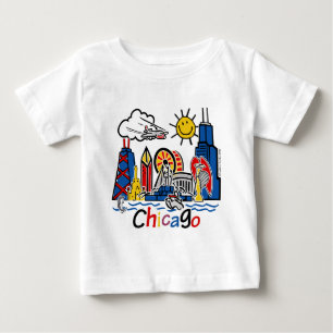 Camiseta De Bebé Chicago embroma horizonte