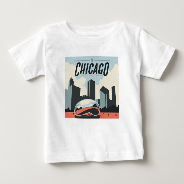 Camiseta De Bebé Chicago, Illinois | Parque del Milenio (Anverso)