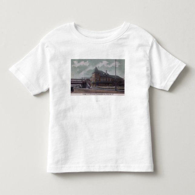 Camiseta De Bebé Chicago y ferrocarril del noroeste (Anverso)