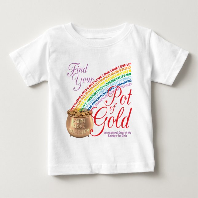 Camiseta De Bebé Chicas arcoiris encuentran tu olla de oro (Anverso)