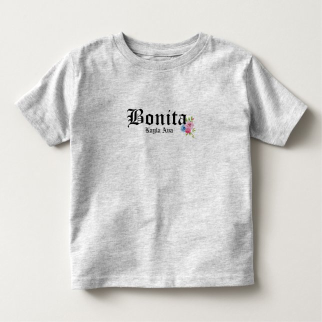 Camiseta De Bebé Chicas Bonitas Personalizadas Nombre (Anverso)
