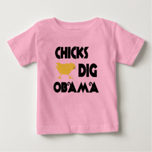 Camiseta De Bebé Chicas cavan Chicas de Obama camisas de manga larg