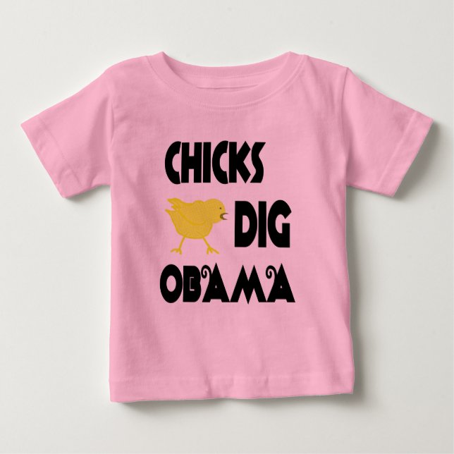Camiseta De Bebé Chicas cavan Chicas de Obama camisas de manga larg (Anverso)