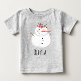 Camiseta De Bebé Chicas cortan a Navidades floriendo a hombre de ni