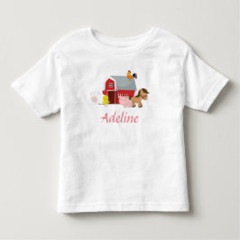 Camiseta De Bebé Chicas de Animales Barnyard Ruffle Shirt