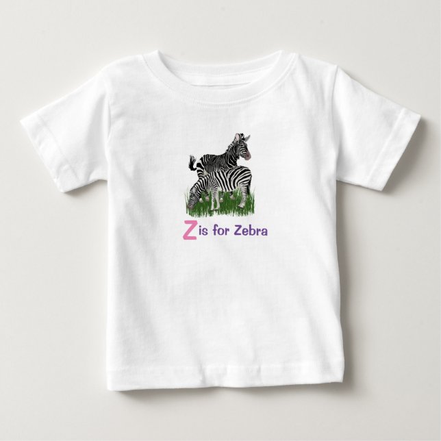 Camiseta De Bebé Chicas de animales de Cebra Cute (Anverso)