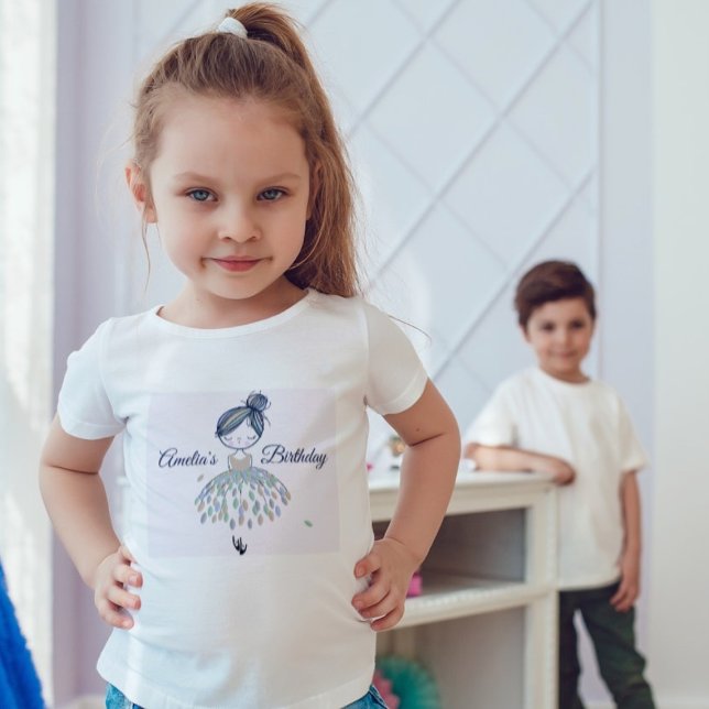 Camiseta De Bebé Chicas de cumpleaños de Cute Little Ballerina Prin (Subido por el creador)
