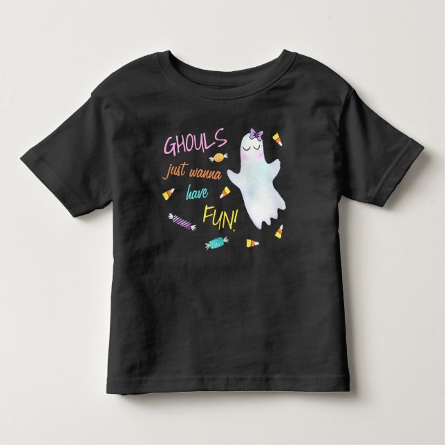 Camiseta De Bebé Chicas de Cute Halloween | Las Guías Sólo Quieren  (Anverso)