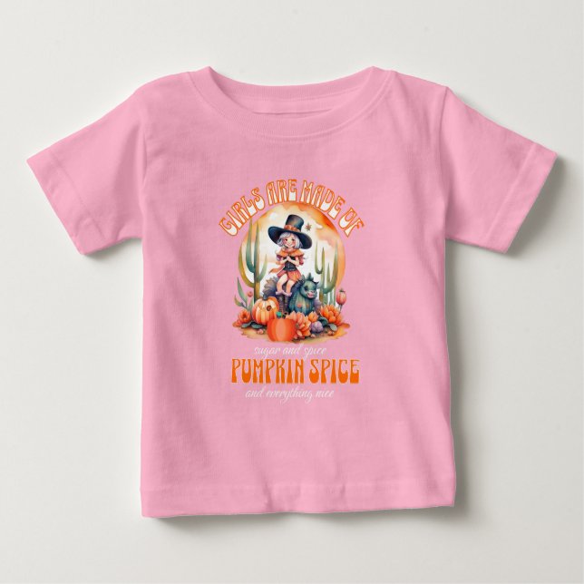 Camiseta De Bebé Chicas De La Halloween De La Calabaza De Azúcar (Anverso)