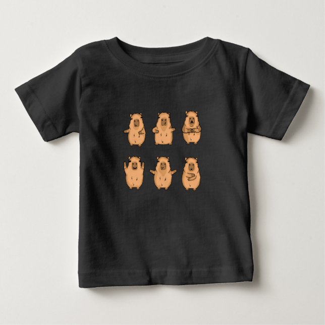 Camiseta De Bebé Chicas de regalo de Capibara Niños Capybara (Anverso)
