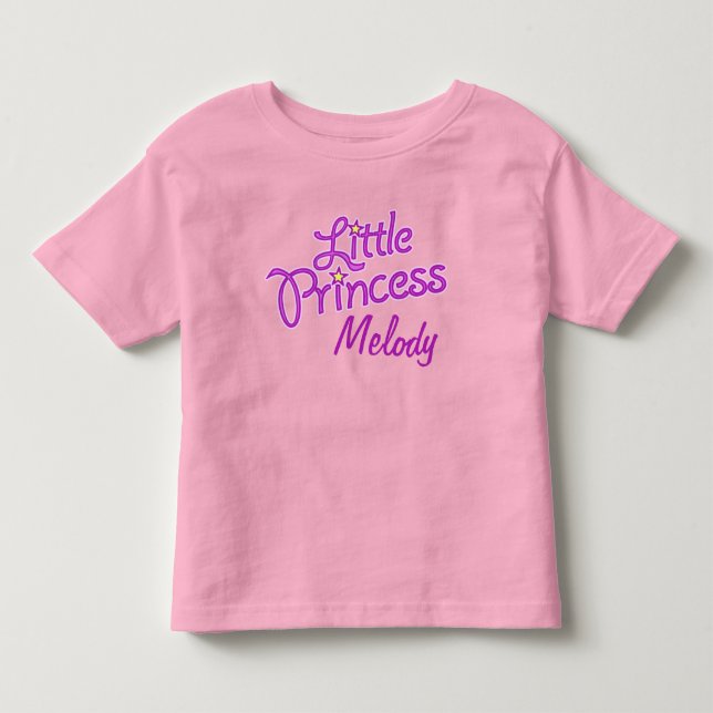 Camiseta De Bebé Chicas de texto gráficos personalizados de Little  (Anverso)