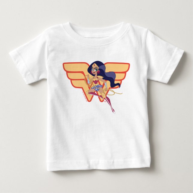 Camiseta De Bebé CHICAS del DC Super Hero se maravillan (Anverso)